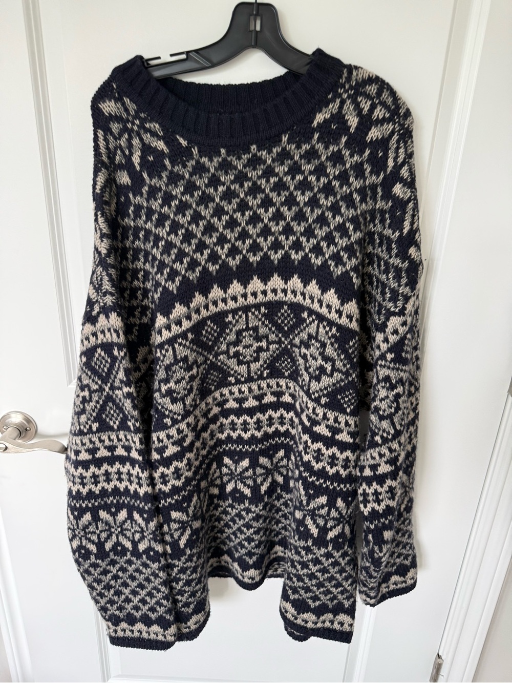 Abercrombie & Fitch The Big Sweater Vintage Wool Fairisle Size Extra Large